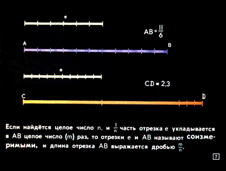 Кадр 7 диафильма «Длина отрезка. Пропорциональность отрезков»