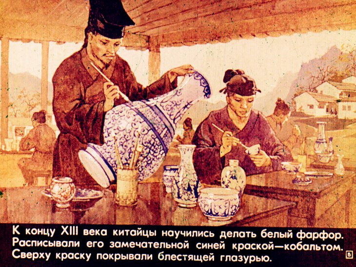 Кадр 5 диафильма «История фарфоровой чашечки»