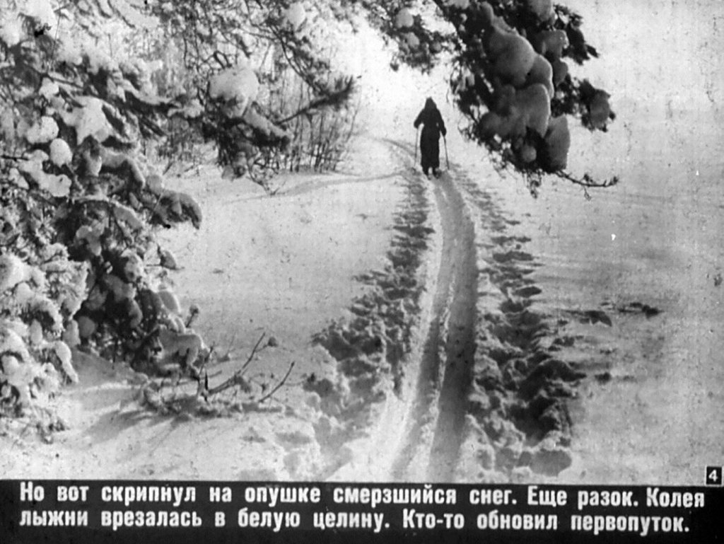 Кадр 4 диафильма «Погожим зимним днем»