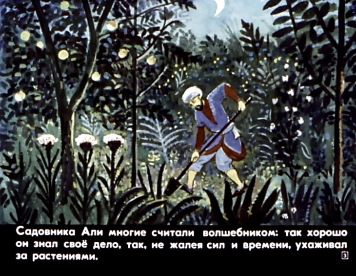 Кадр 2 диафильма «Волшебник Али»