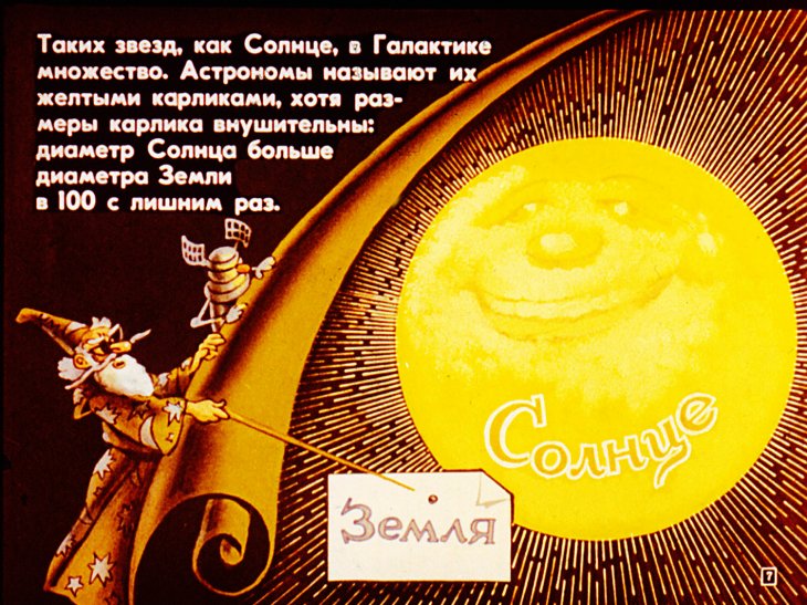 Кадр 7 диафильма «Биография Солнца»