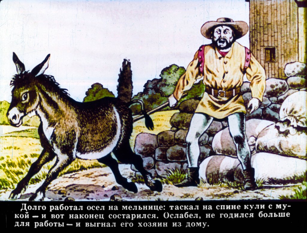Кадр 3 диафильма «Бременские музыканты»