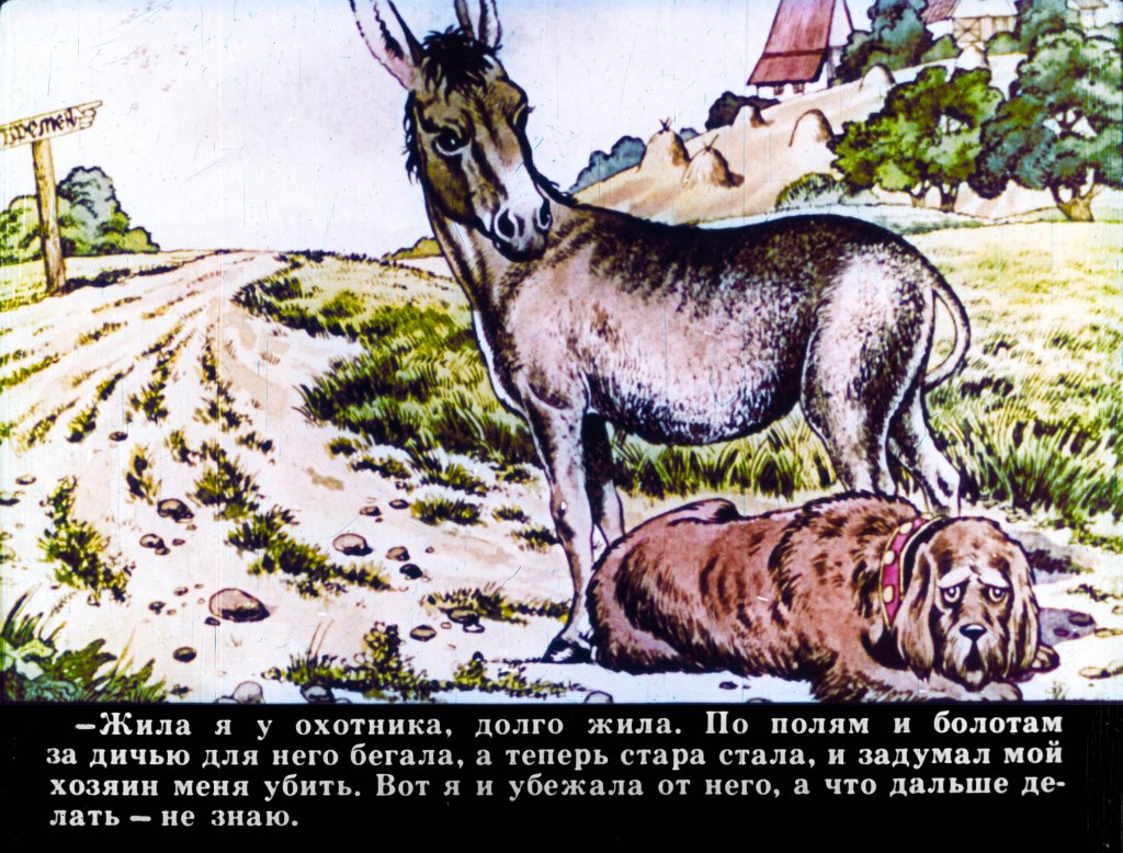 Кадр 6 диафильма «Бременские музыканты»