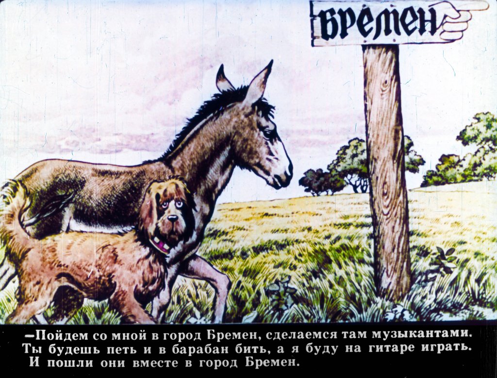 Кадр 7 диафильма «Бременские музыканты»