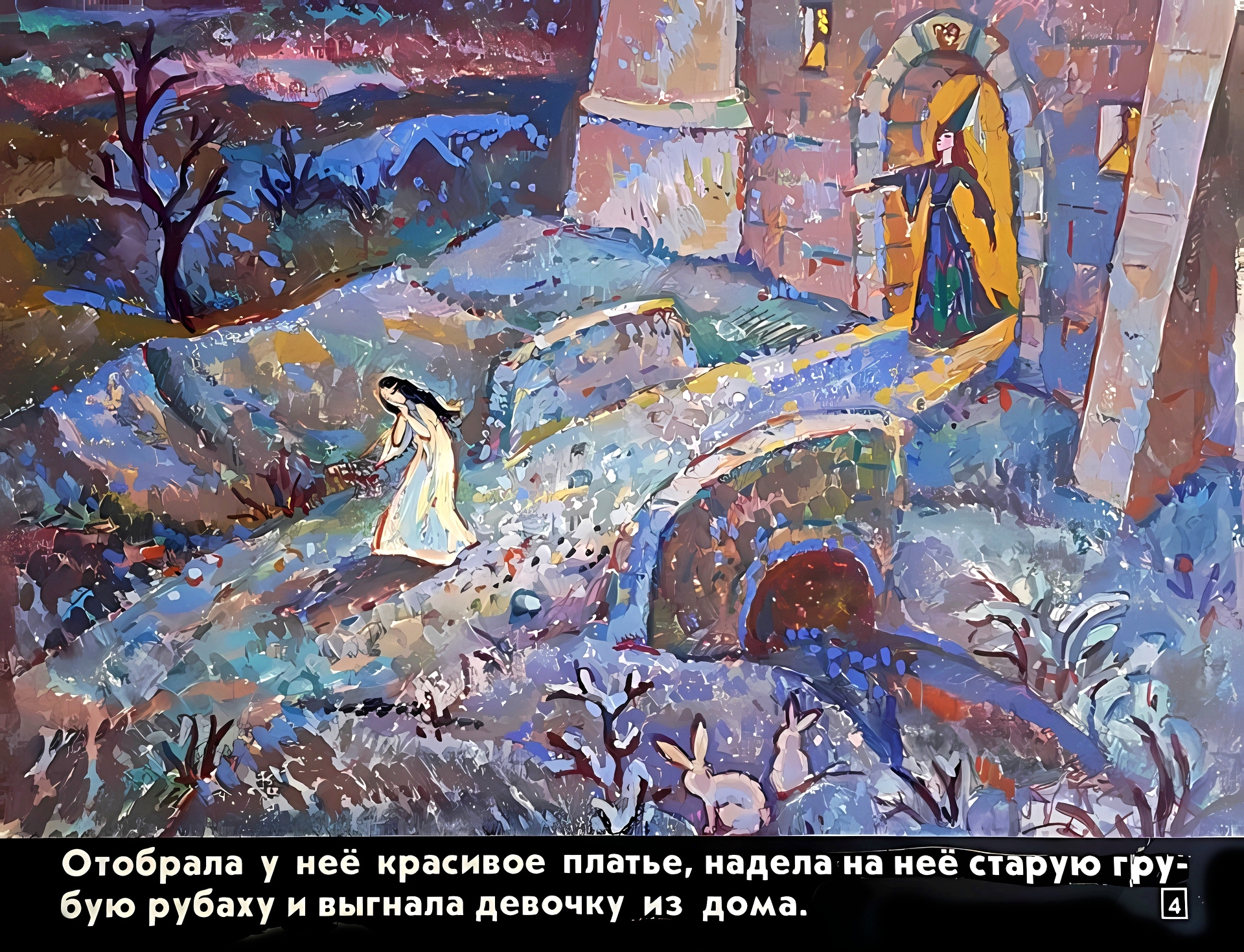 Кадр 4 диафильма «Белоснежка»