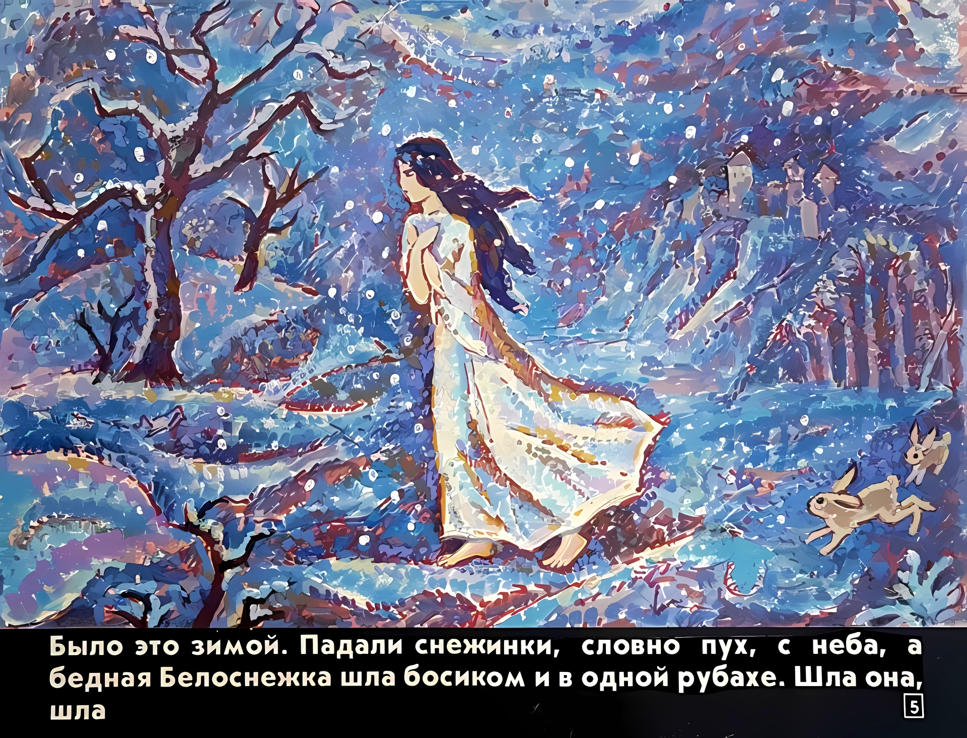 Кадр 5 диафильма «Белоснежка»