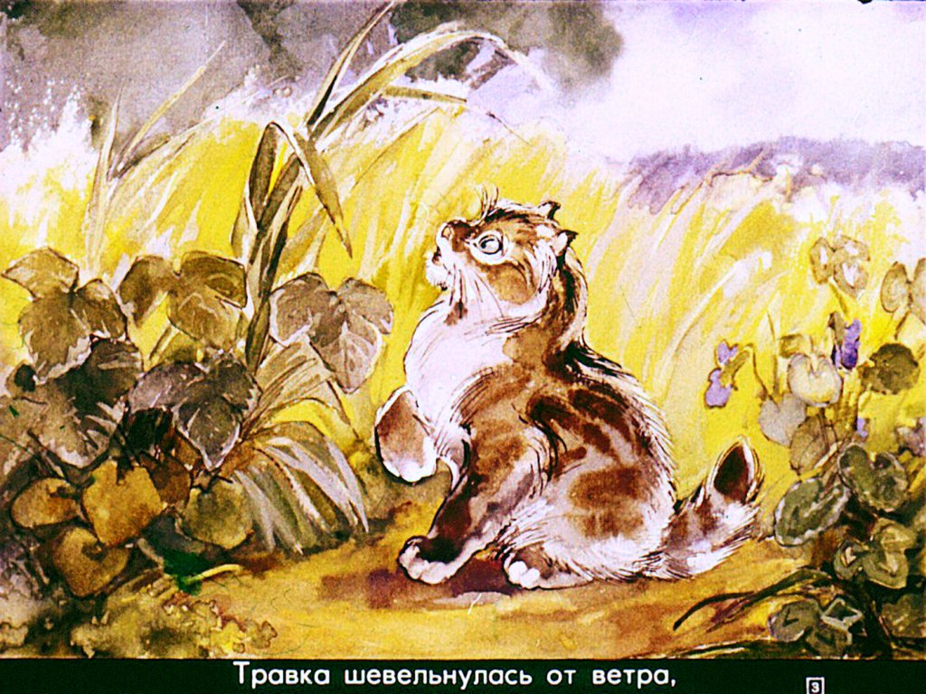 Кадр 3 диафильма «Почему Тюпа не ловит птиц»