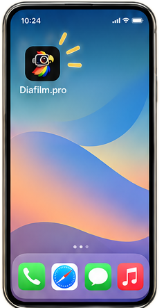 Значок Diafilm.pro на главном экране iPhone