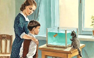 Диафильм «Карасик» (1957), обложка