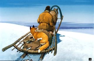 Диафильм «Лисичка-сестричка и серый волк» (1956), обложка