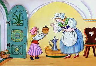 Диафильм «Горшок каши» (1968), обложка
