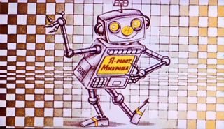 Диафильм «Здравствуй, робот!» (1988), обложка