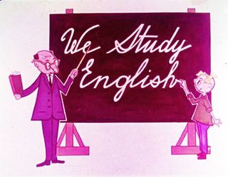 Диафильм «We study English» (1971), обложка