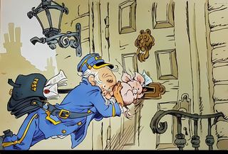 Диафильм «Почтальон и поросенок» (1980), обложка